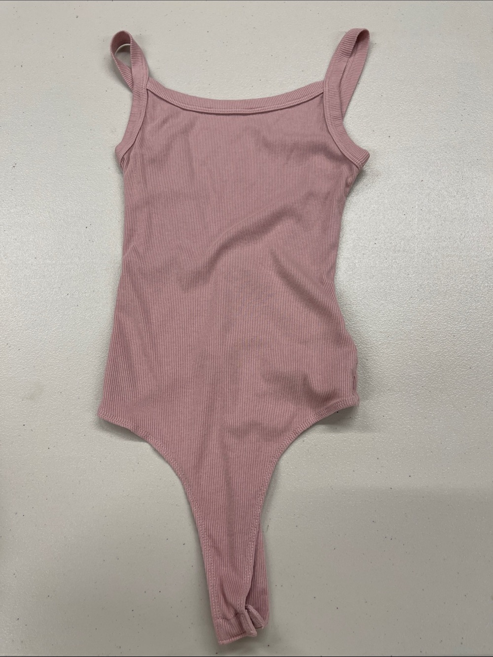 Cotton Citizen Pink Ribbed Tank Bodysuit